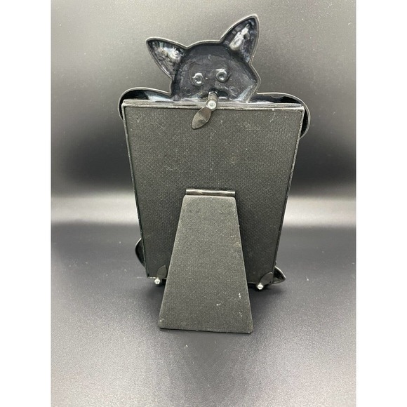 VINTAGE CONNOISSEUR DECORATIVE Cat & Mouse SILVER METAL PHOTO FRAME 3.5"x 5" - Picture 2 of 2